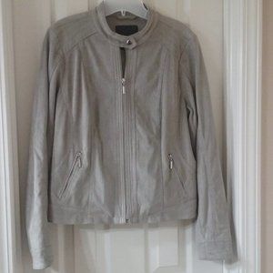 Gray Faux Suede Jacket